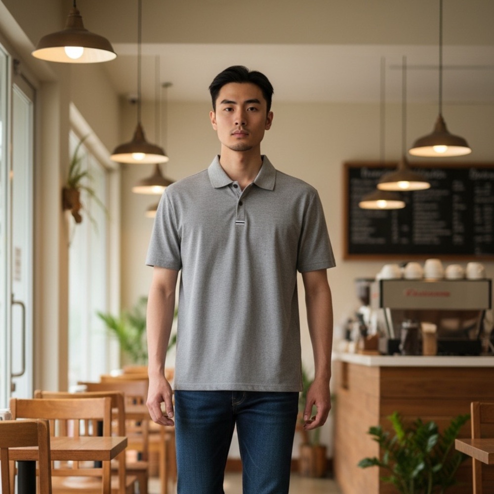 Men's Gray Polo Shirt
